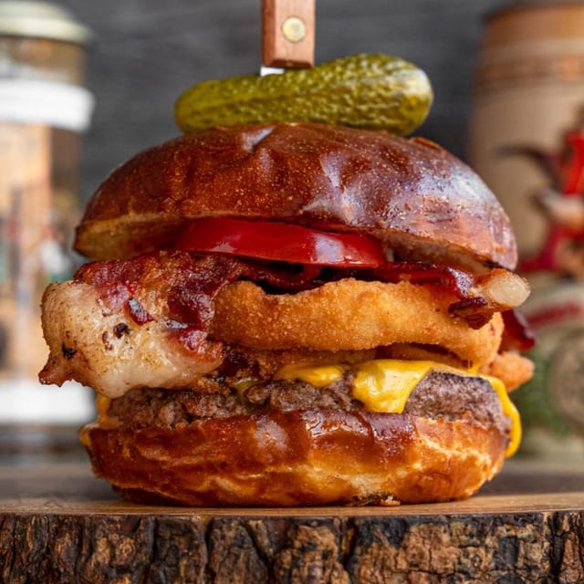 BBQ Bacon Cheddar Burger.