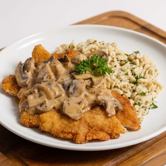 Jaeger Schnitzel.