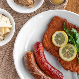 Sausage & 1/2 Schnitzel Plate