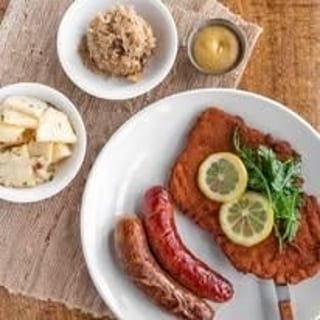 Sausage and Schnitzel Plate